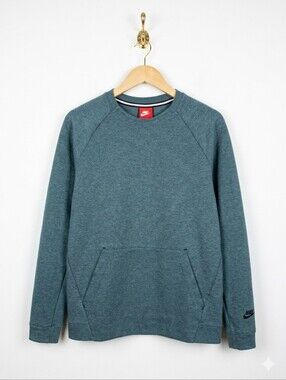 Nike Blue Crew Neck Kangaroo Pocket Sweatshirt Size Medium